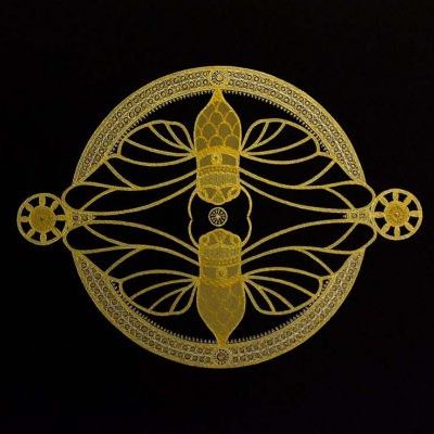 Gold Moth Mandala